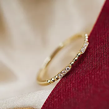 Bilde nummer 3 av Pan Jewelry, Ring i 925 forgylt sølv med zirkonia