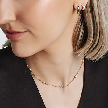 Bilde nummer 2 av Kjede i forgylt 925 sølv med perler