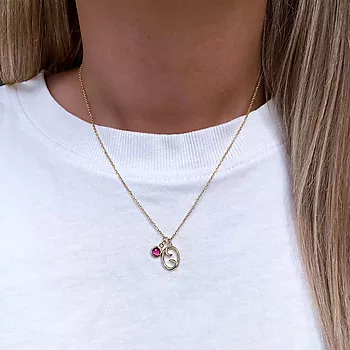 Bilde nummer 2 av Pan Jewelry, Smykke i 925 forgylt sølv med zirkonia og horoskop Krepsen