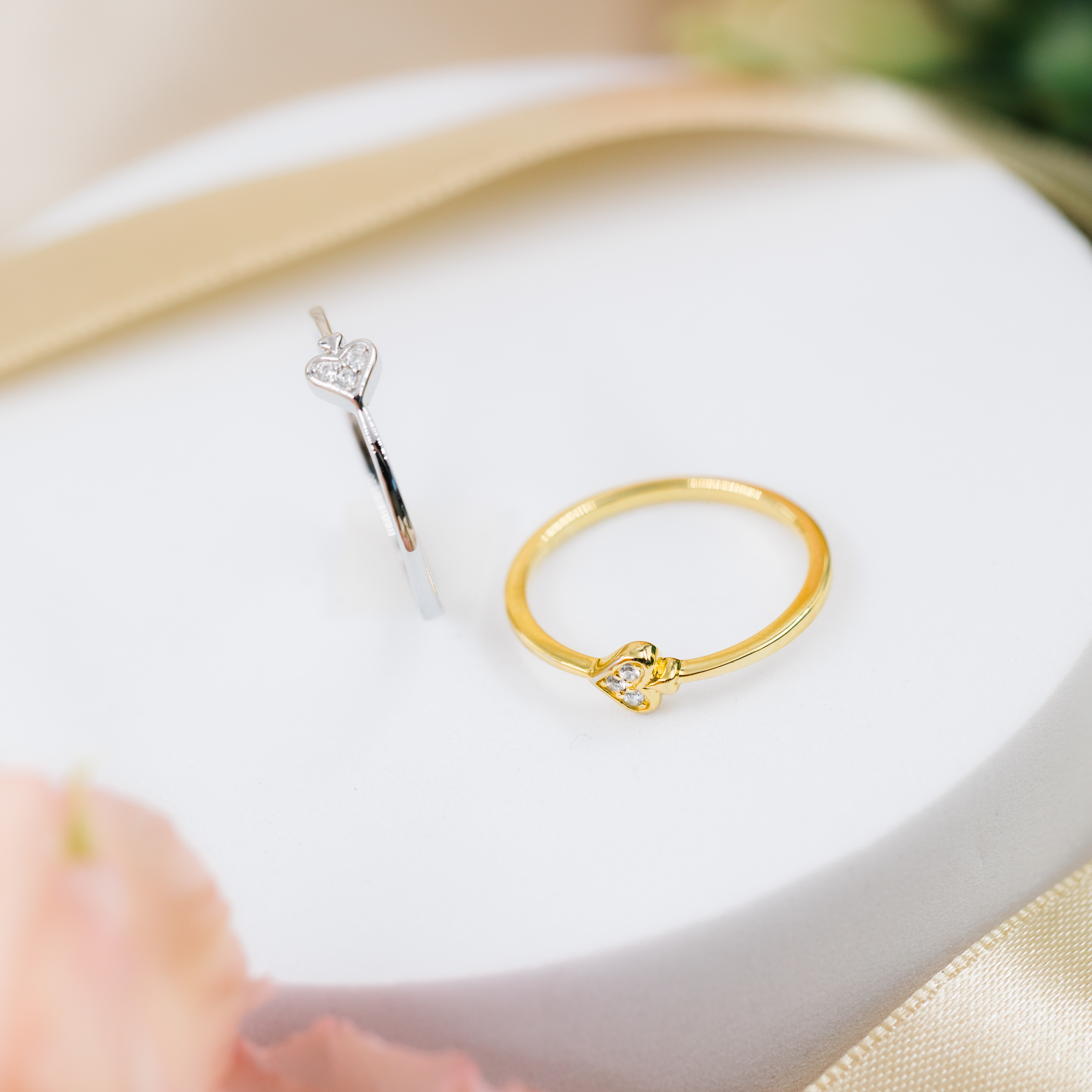 Bilde nummer 2 av Pan Jewelry, Ring med hjerte og zirkonia i forgylt 925 sølv