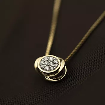 Bilde nummer 2 av Pan Jewelry, Anheng i 585 gult gull med diamanter 0,15 ct