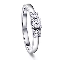Moments by Pan Jewelry, Diamantring Adore i 585 hvitt gull 0,43 CT | 2,5 mm bredde
