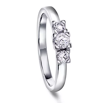 Moments by Pan Jewelry, Diamantring Adore i 585 hvitt gull 0,43 CT | 2,5 mm bredde