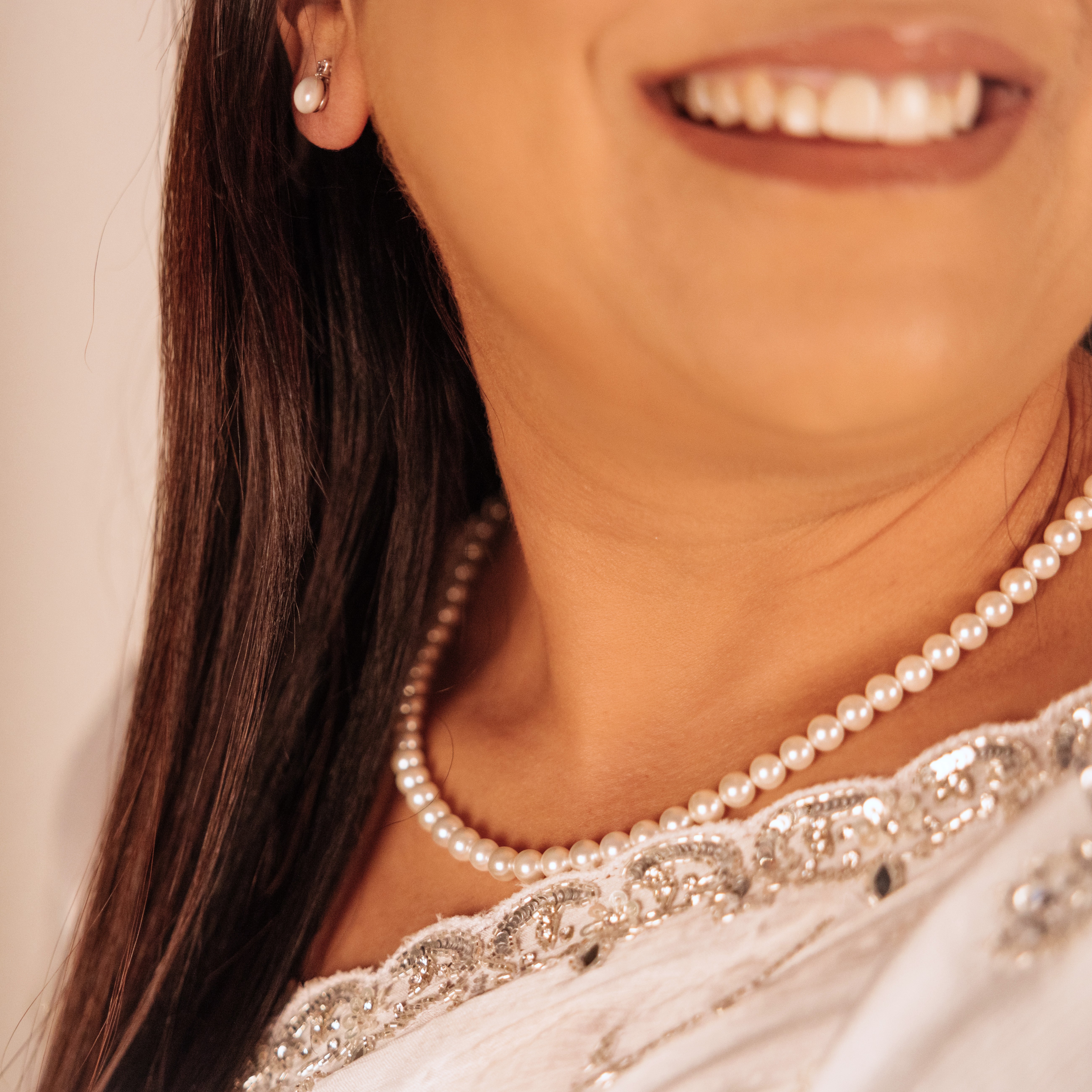 Bilde nummer 2 av Pan Jewelry, Perlekjede hvitt 6 mm