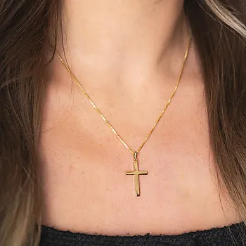 Bilde nummer 2 av Pan Jewelry, Smykke i forgylt 925 sølv med kors
