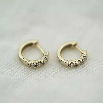 Bilde nummer 3 av Pan Jewelry, Øreringer i 925 forgylt sølv med zirkonia