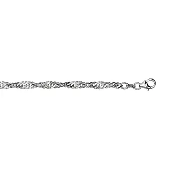 Pan Jewelry, Singapore armlenke i 925 sølv 3,6 mm, 19 cm