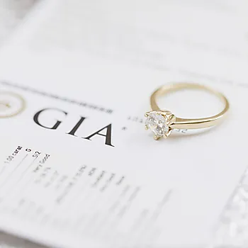 Bilde nummer 4 av Olivia diamantring i 585 gult gull 1,00 ct TWSI2
