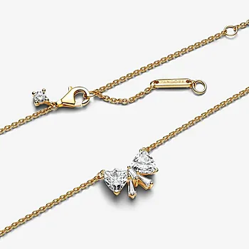 Bilde nummer 3 av Pandora Timeless, Smykke i 925 forgylt sølv med sløyfe og zirkonia