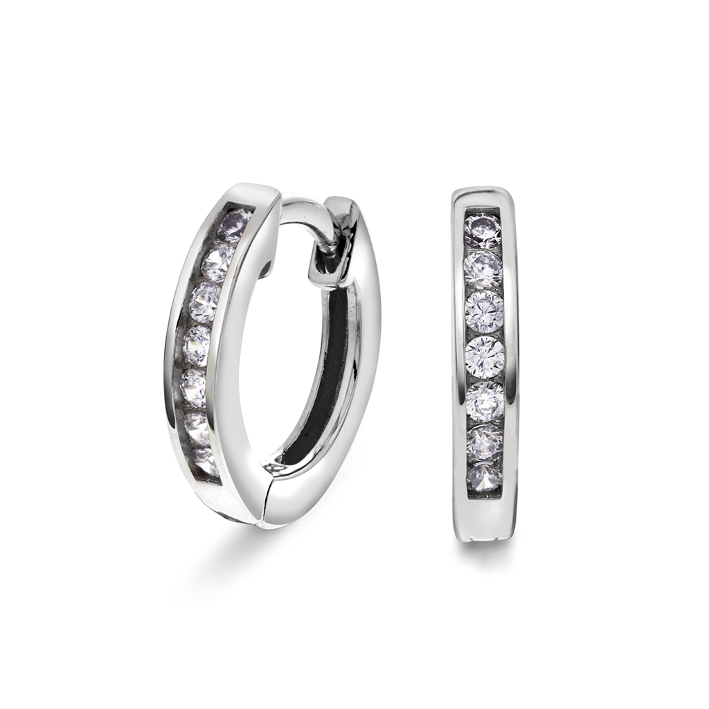 Pan Jewelry, Øreringer i 925 sølv med zirkonia