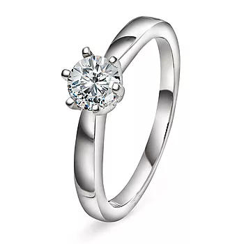 Olivia diamantring i 585 hvitt gull 0,50 ct