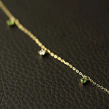 Bilde nummer 3 av Pan Jewelry, Ankelkjede i 925 forgylt med zirkonia, 25 cm