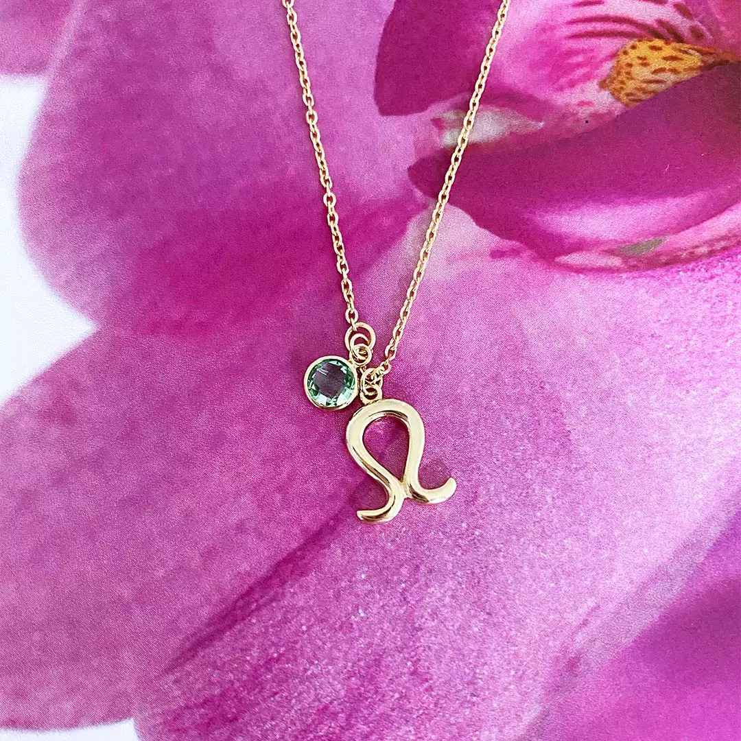 Bilde nummer 4 av Pan Jewelry, Smykke i forgylt 925 sølv med zirkonia og horoskop Løven