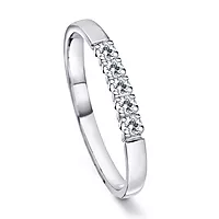 Pan Jewelry, Angelica alliansering i 585 hvitt gull med diamanter 0,15 ct WSI