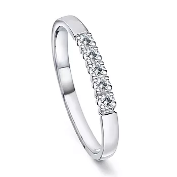 Pan Jewelry, Angelica alliansering i 585 hvitt gull med diamanter 0,15 ct WSI