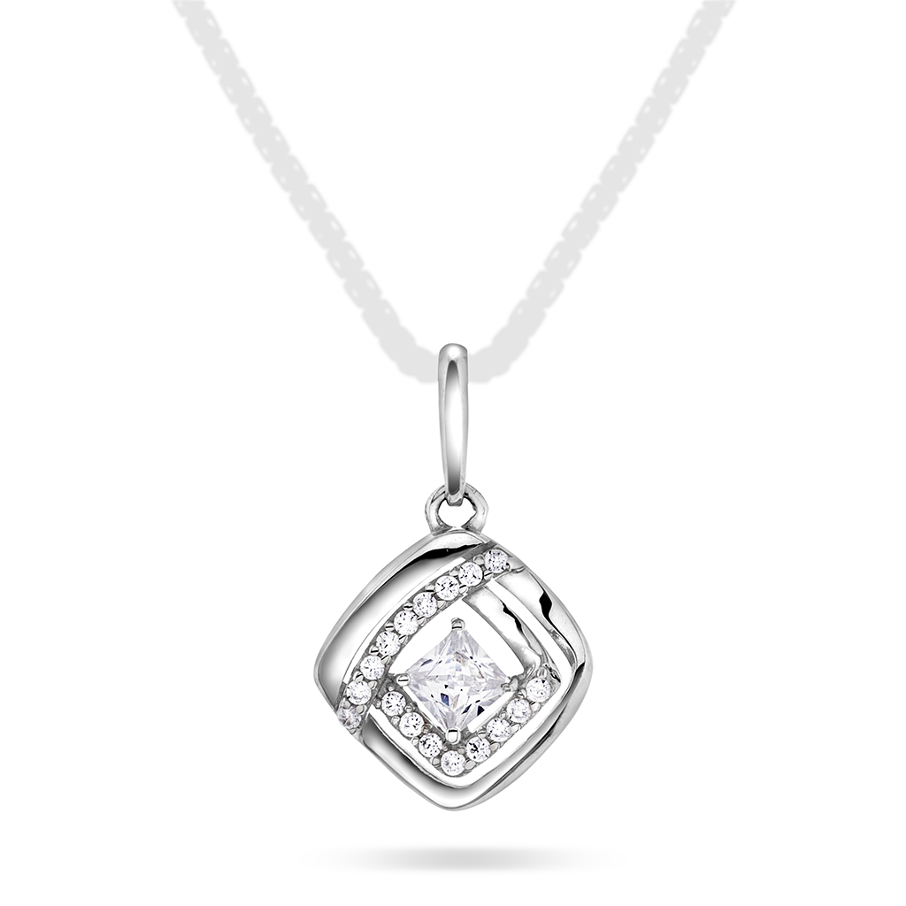 Pan Jewelry, Anheng i 585 hvitt gull med zirkonia