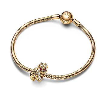 Bilde nummer 3 av Charms i forgylt med drage