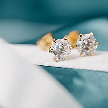 Bilde nummer 3 av Contessa LAB diamantøredobber i 585 gult gull 2,00 ct