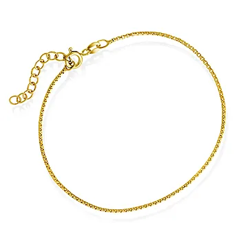 Pan Jewelry, Veneziansk armbånd i forgylt 925 sølv, 19 cm