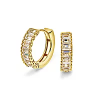 Pan Jewelry, Øreringer i 585 gult gull med zirkonia