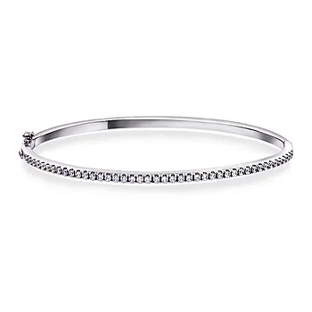 Pan Jewelry, Armring i 925 rhodinert sølv med zirkonia
