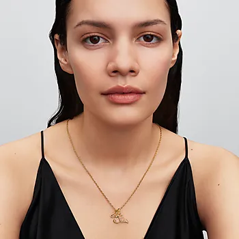 Bilde nummer 2 av Charms i 925 forgylt sølv med stor sommerfugl