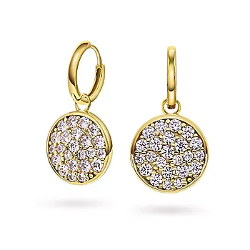 Shine øreringer i 925 forgylt sølv