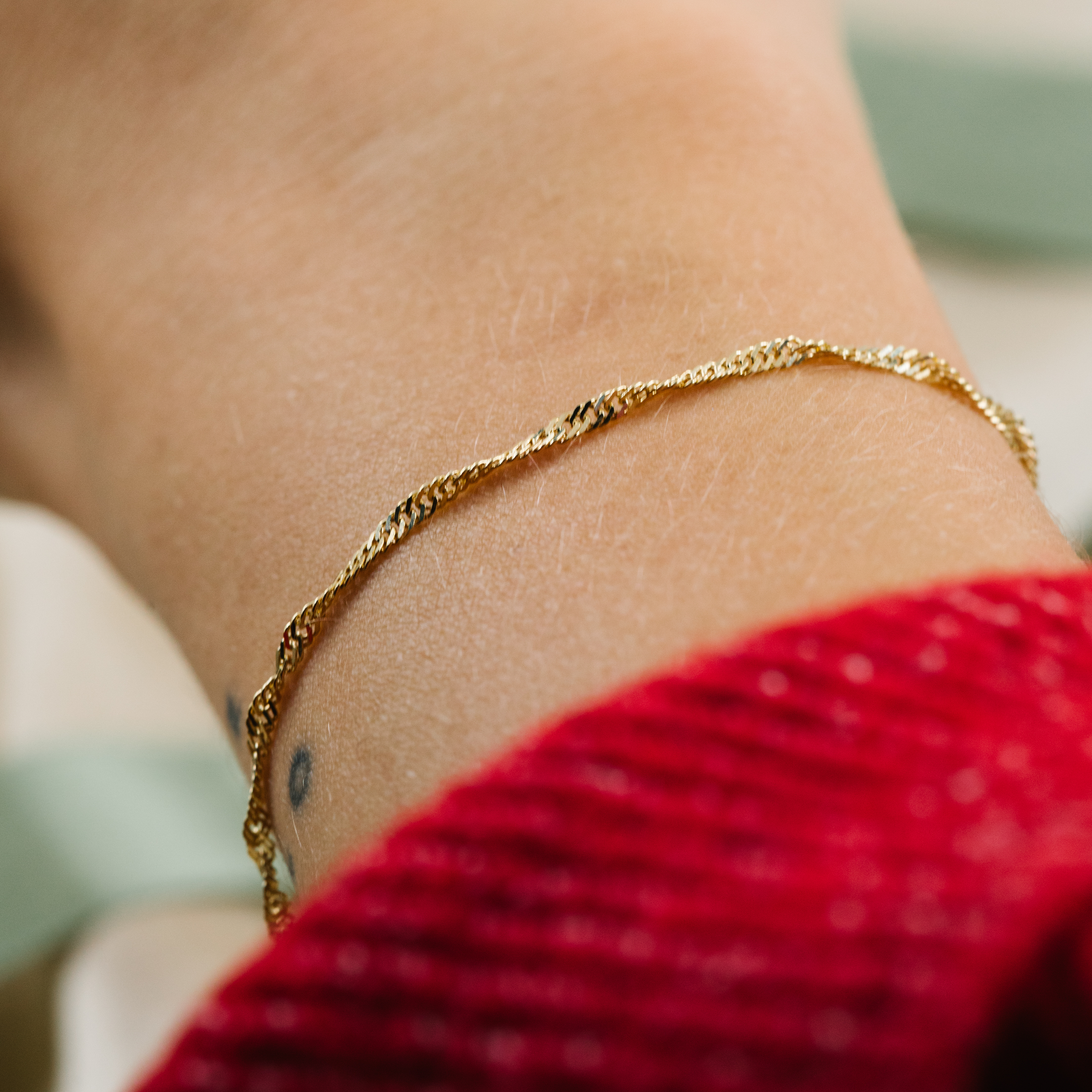 Bilde nummer 2 av Pan Jewelry, Singapore armbånd i 585 gult gull