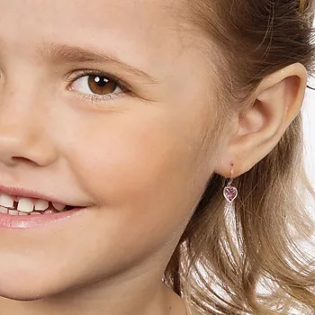 Bilde nummer 2 av Blomdahl, Øredobber i medisinsk plast med lyslilla Swarovski krystaller