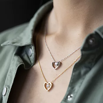 Bilde nummer 4 av Pan Jewelry, Hjerte smykke i sølv med zirkonia