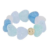 Snö of Sweden, Sugar Hearts armbånd med lyseblå hjerter