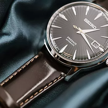 Bilde nummer 3 av Seiko, Presage Cocktail Time Automatic herreklokke med brun skinnrem