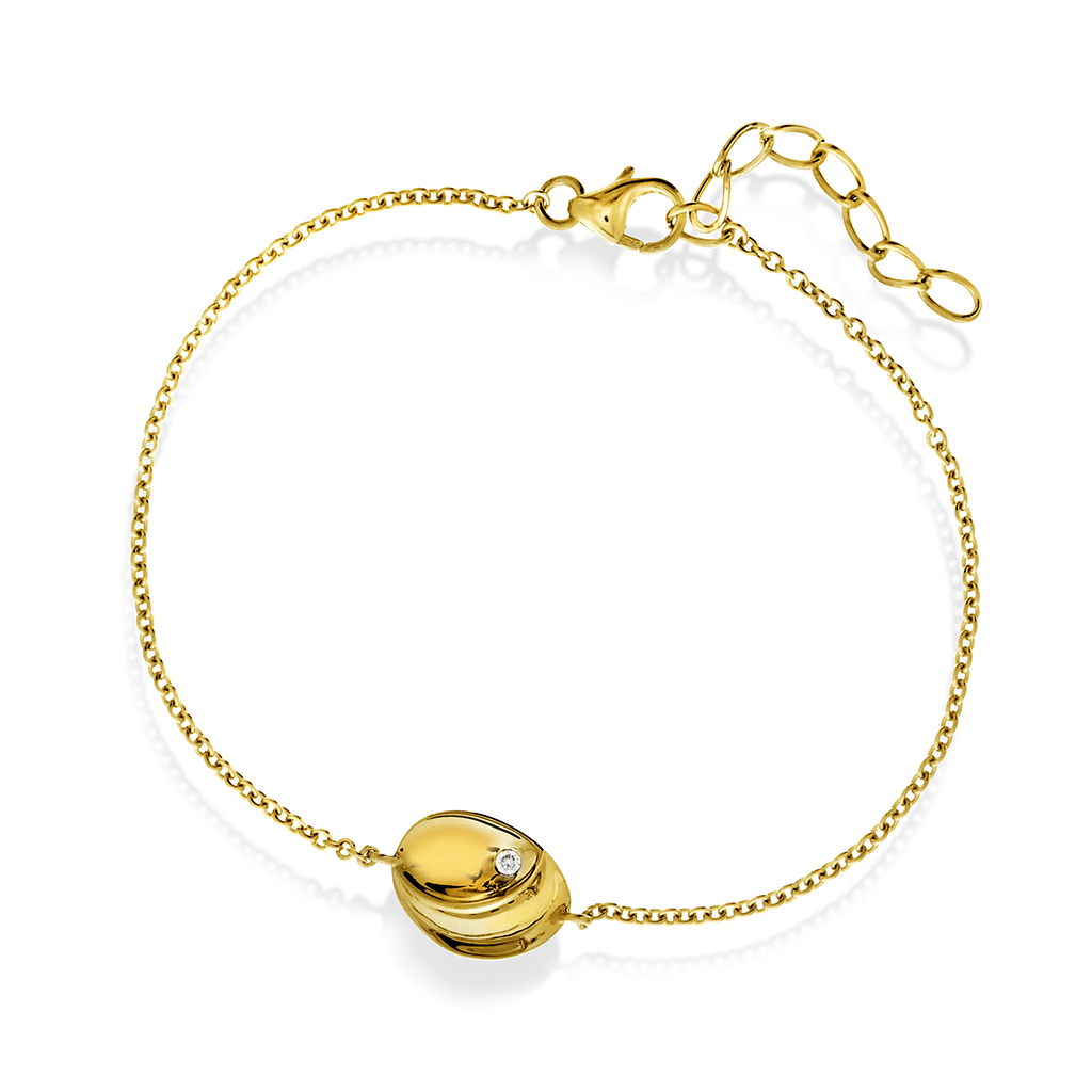 Pan Jewelry, Armbånd i forgylt sølv med zirkonia