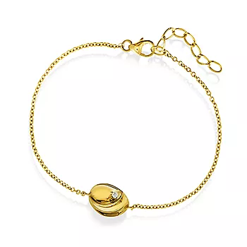 Pan Jewelry, Armbånd i forgylt sølv med zirkonia
