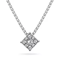 Line smykke i 375 hvitt gull med diamanter 0,12 ct