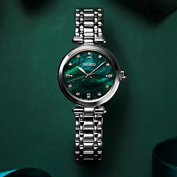Bilde nummer 2 av Seiko, Basic dameklokke med diamanter og perlemorskive