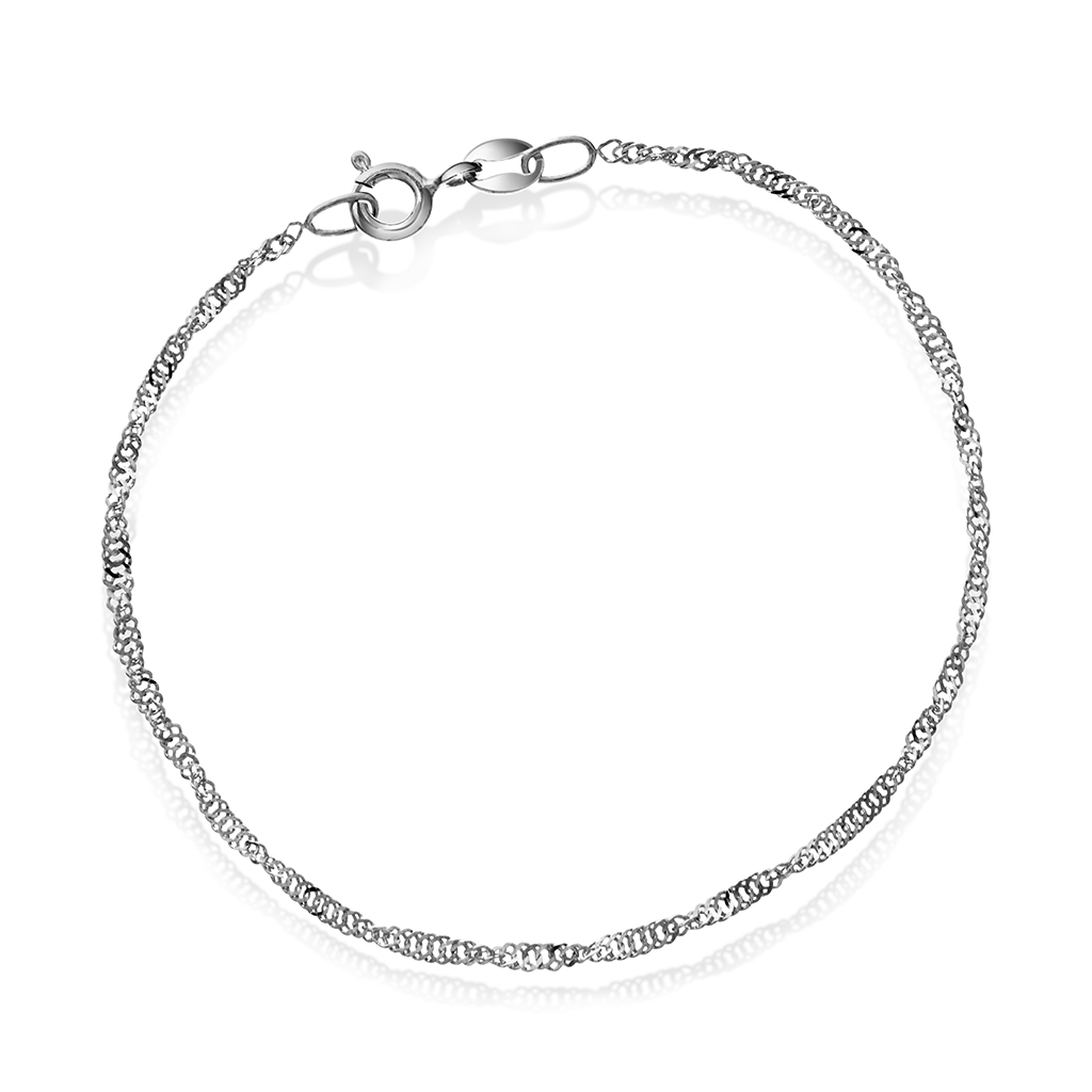 Pan Jewelry, Singapore armbånd i 585 hvitt gull