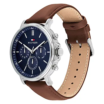 Bilde nummer 2 av Tommy Hilfiger, Herreklokke i stål med brun skinnrem