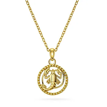 Smykke til barn i 925 forgylt sølv med krepsen