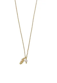 Cat smykke i messing med glassperle