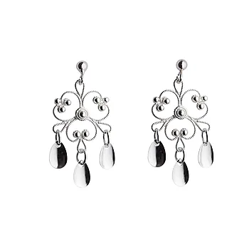 Øredobber i 830 hvitt sølv