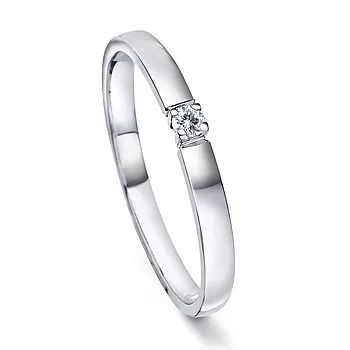 Pan Jewelry, Angelica alliansering i 585 hvitt gull med diamanter 0,03 ct WSI