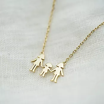 Bilde nummer 2 av Pan Jewelry, Familiesmykke med mødre og en datter, forgylt sølv