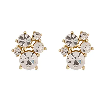 Noctelle øredobber i forgylt messing med zirkonia