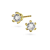 Vida diamantøredobber i 585 gult gull 0,20 ct