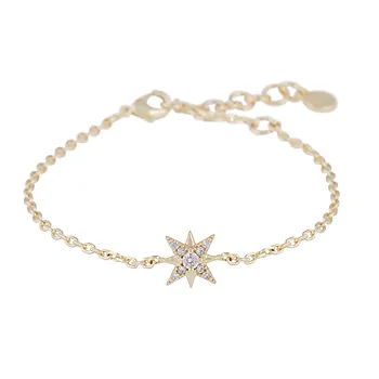 Stellaris armbånd i forgylt messing med stjerne