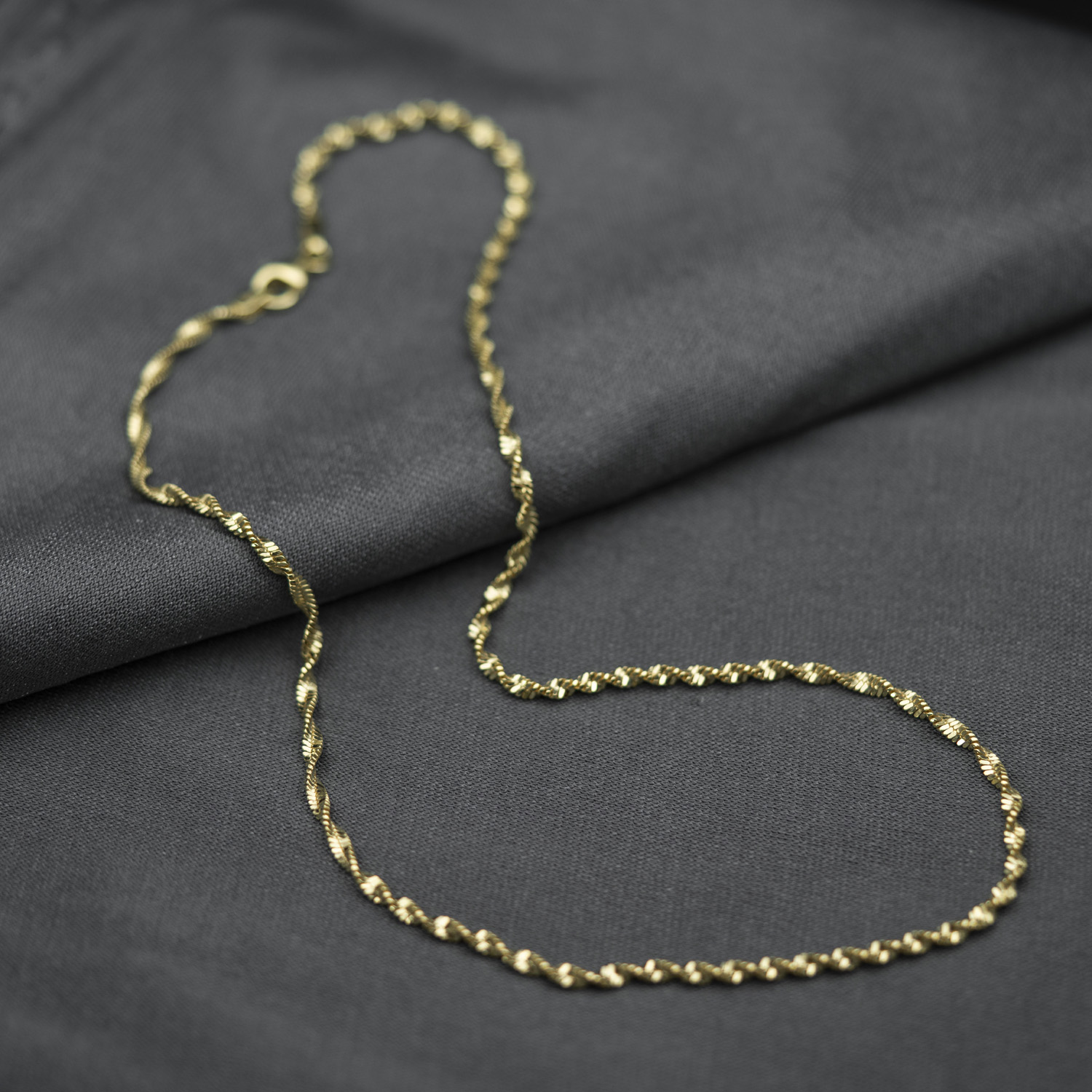 Bilde nummer 3 av Pan Jewelry, Tvunnet kjede i forgylt 925 sølv 2,7 mm, 50 cm