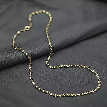 Bilde nummer 3 av Pan Jewelry, Tvunnet kjede i forgylt 925 sølv 2,7 mm, 50 cm