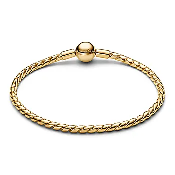 Bilde nummer 4 av Armbånd i 925 forgylt sølv med rund lås