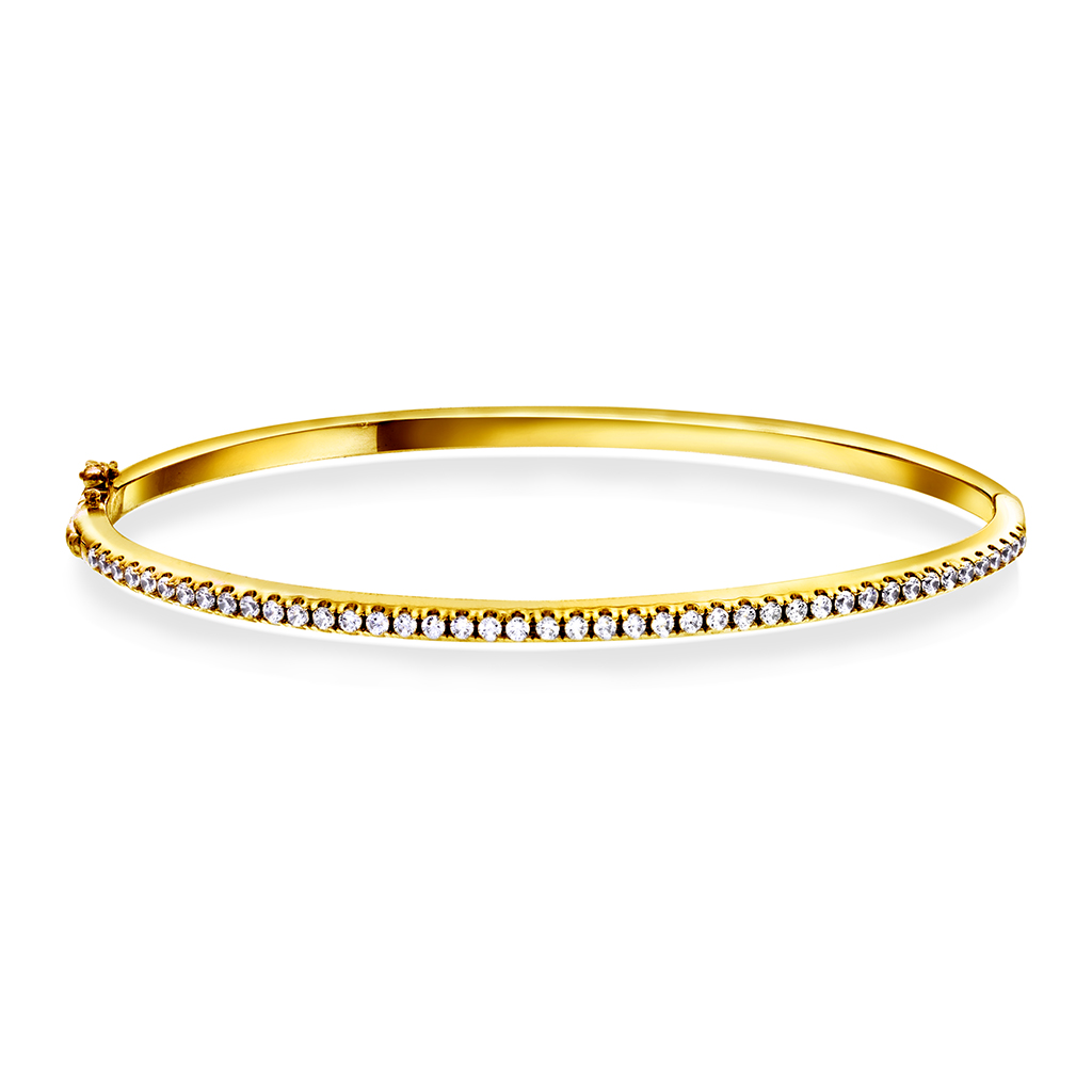 Pan Jewelry, Armring i 925 forgylt sølv med zirkonia